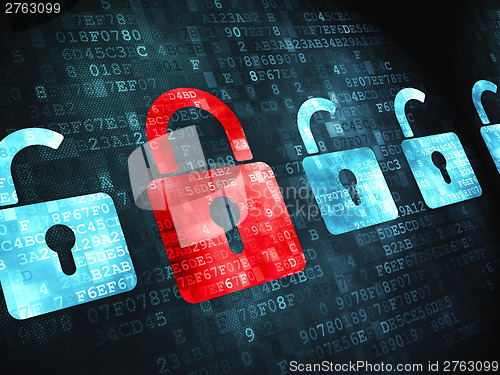 Image of Protection concept:  on digital background