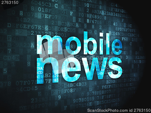 Image of Mobile News on digital background