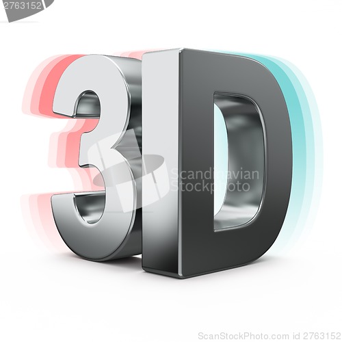 Image of Metal 3D word on white