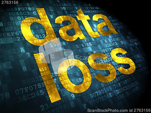 Image of Information concept: data loss on digital background