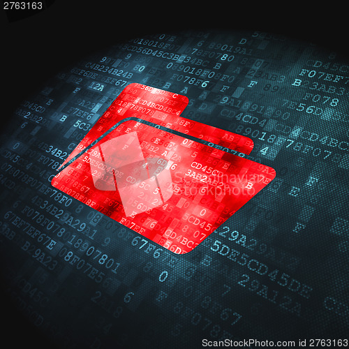 Image of Finance concept: Folder on digital background