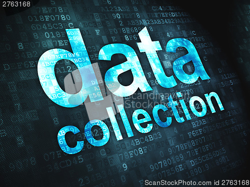 Image of Information concept: Data Collection on digital background