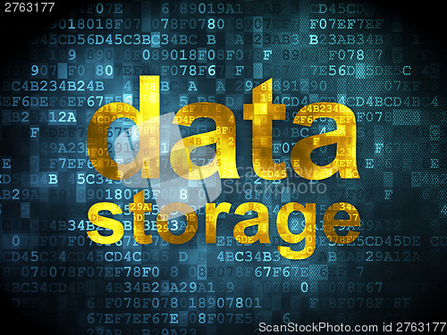Image of Information concept: data storage on digital background
