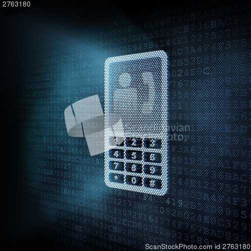 Image of Pixeled smartphone illustration