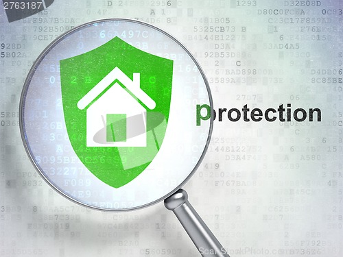 Image of Magnifying glass with shield icon