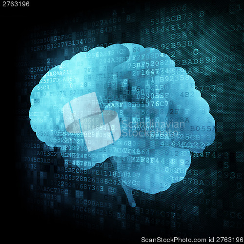 Image of Brain on digital screen
