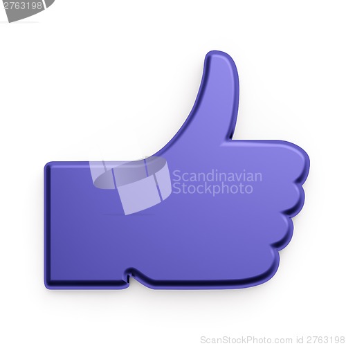Image of Like symbol on white background