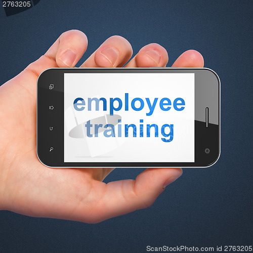 Image of Education concept: smartphone with Employee Training