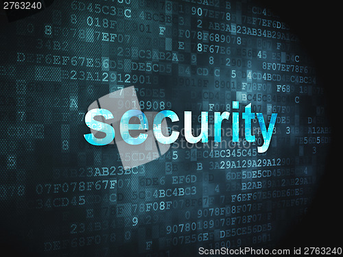 Image of Protection concept: Security on digital background
