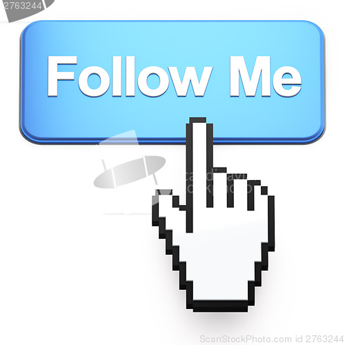 Image of Hand-shaped mouse cursor press Follow Me button