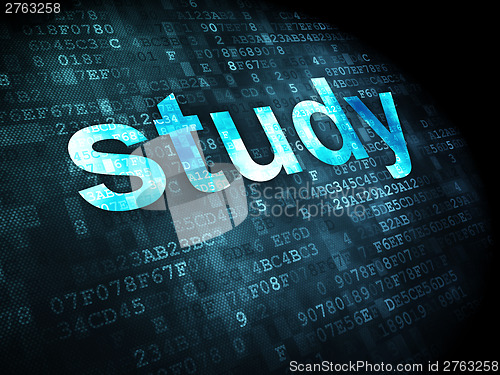 Image of Education concept: study on digital background