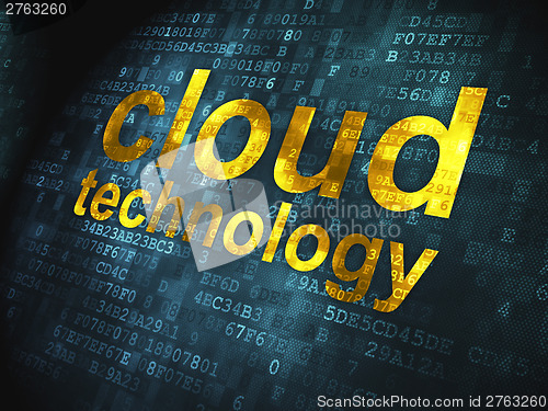 Image of Cloud computing technology, networking concept: Cloud Technology