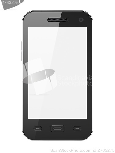 Image of Beautiful highly-datailed black smartphone