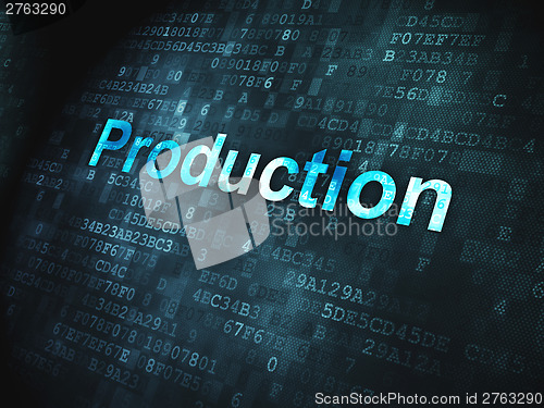 Image of Finance concept: Production on digital background