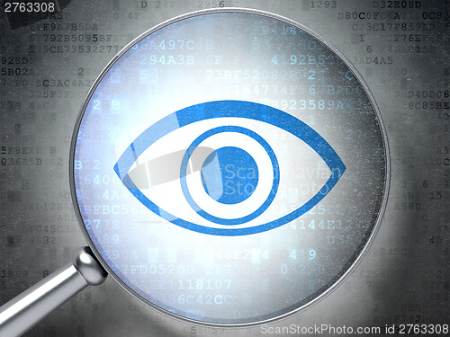 Image of Eye icon on digital background