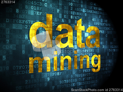 Image of Information concept: data mining on digital background