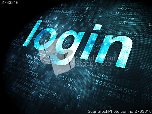Image of Security concept: login on digital background