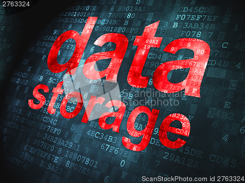 Image of Information concept: Data Storage on digital background