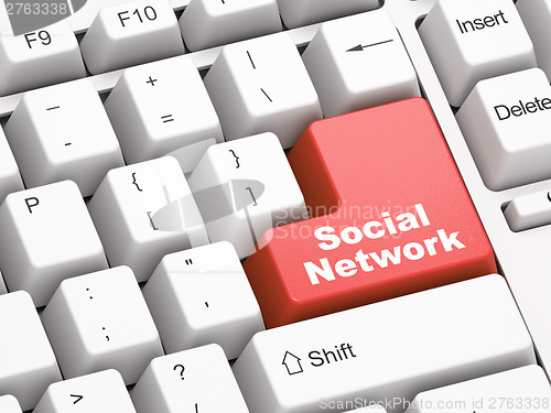 Image of Keyboard with Social Network button