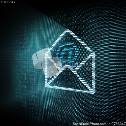 Image of Pixeled mail envelop illustration