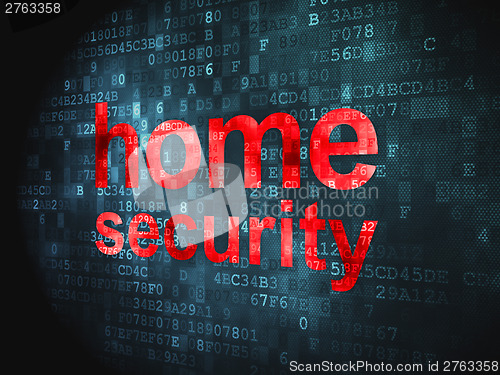 Image of Safety concept: Home Security on digital background