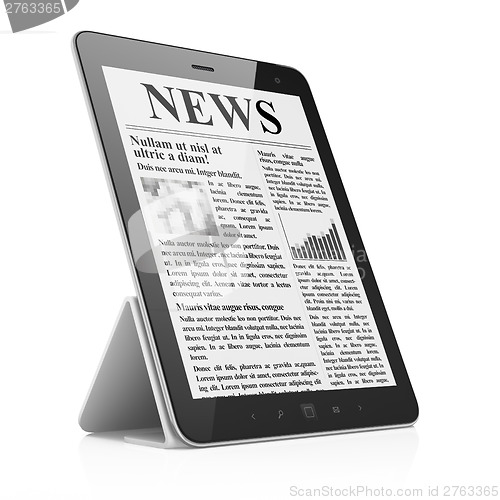 Image of Digital news on tablet pc computer screen