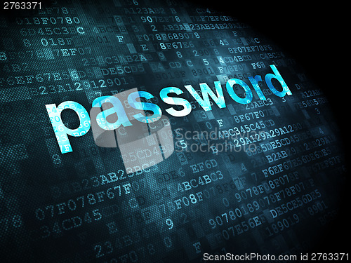 Image of Information concept: password on digital background