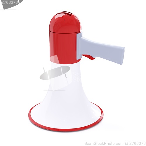 Image of Red megaphone with red button