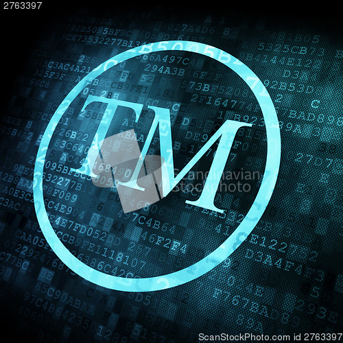 Image of trademark symbol on digital screen