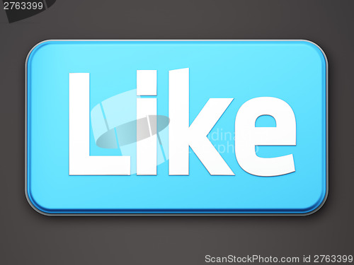 Image of &amp;quot;Like&amp;quot; button 3d  render on white