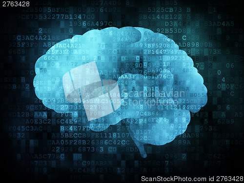 Image of Brain on digital screen