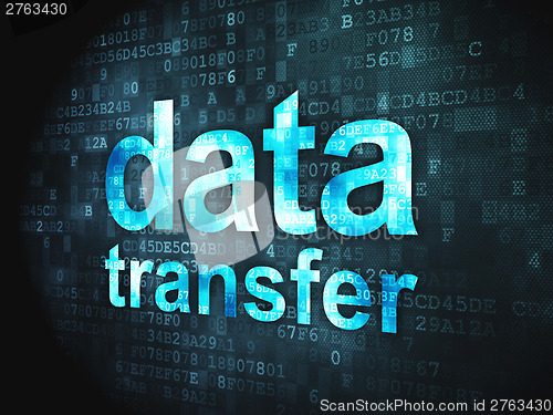 Image of Information concept: Data Transfer on digital background