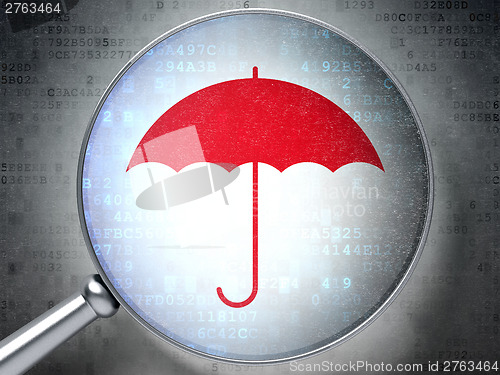 Image of Umbrella icon on digital background