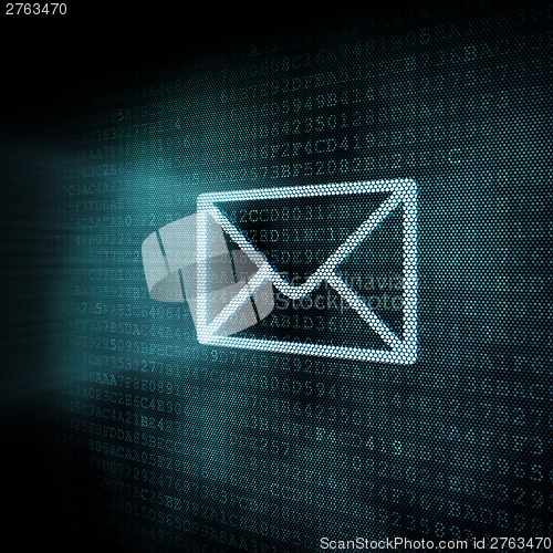 Image of Pixeled mail envelop illustration