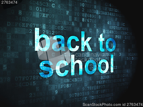 Image of Education concept: Back to School on digital background