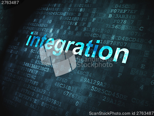 Image of Finance concept: Integration on digital background