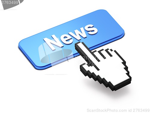 Image of Hand-shaped mouse cursor press News  button