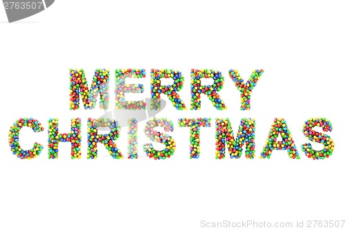 Image of Colorful MERRY CHRISTMAS on white