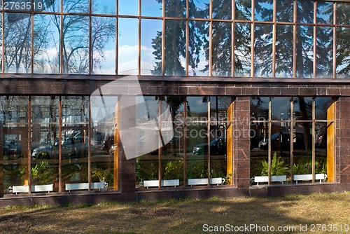 Image of Reflected in the glass.