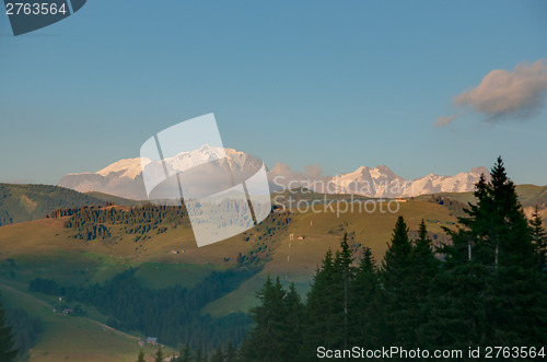 Image of Evening in Alps mountains