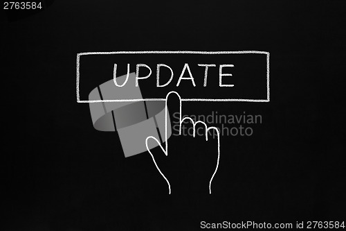 Image of Hand Cursor Clicking Update Button