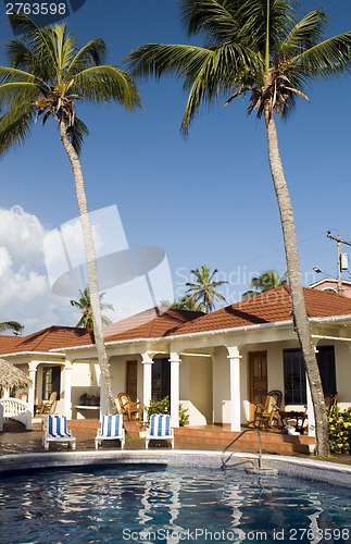 Image of swimming pool at resort cabanas Big Corn Island Nicaragua Centra