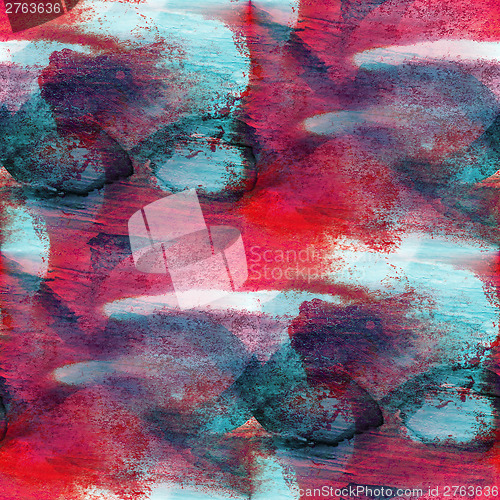Image of colorful pattern red, blue water texture paint abstract color se