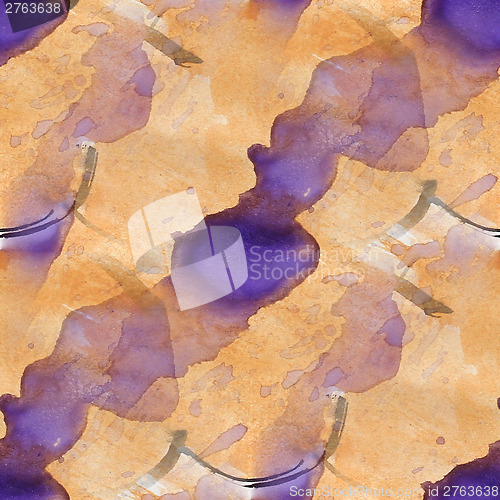 Image of colorful brown, purple pattern water texture paint abstract colo