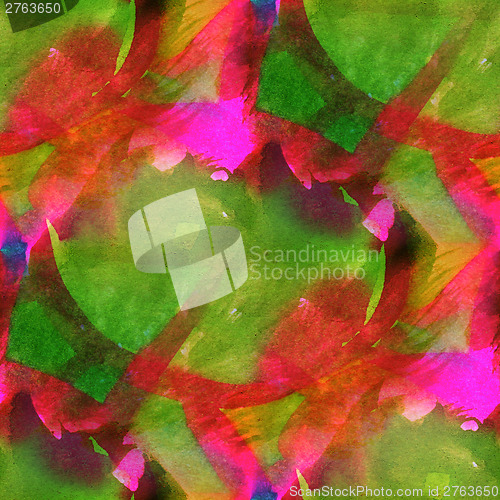 Image of colorful pattern water texture paint red, green abstract color s