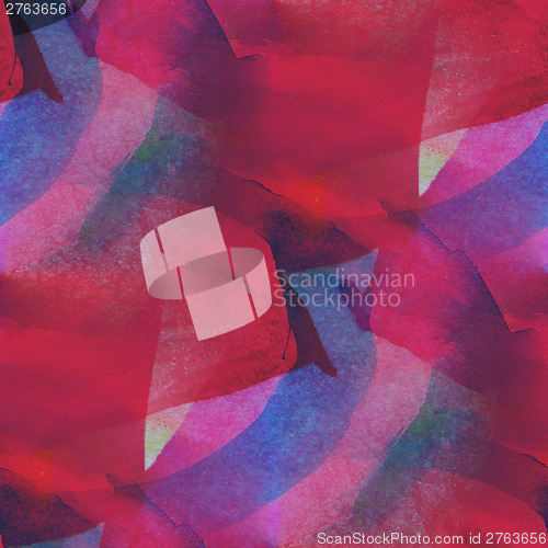 Image of colorful pattern water texture paint abstract color red, blue se