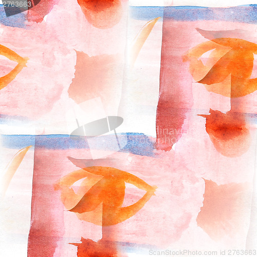 Image of colorful pattern water texture paint blue, orange abstract color