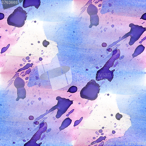 Image of colorful purple, blue pattern water texture paint abstract color