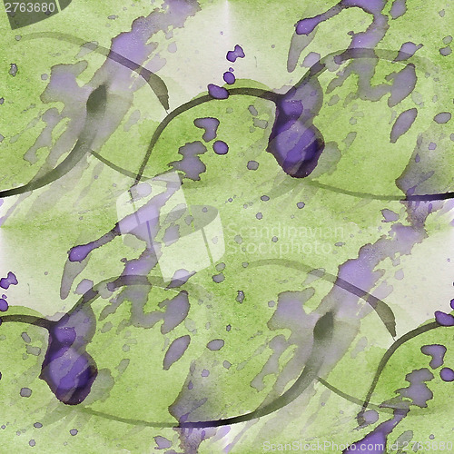 Image of colorful pattern green, purple water texture paint abstract colo