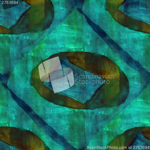 Image of colorful pattern water texture paint blue, green abstract color 